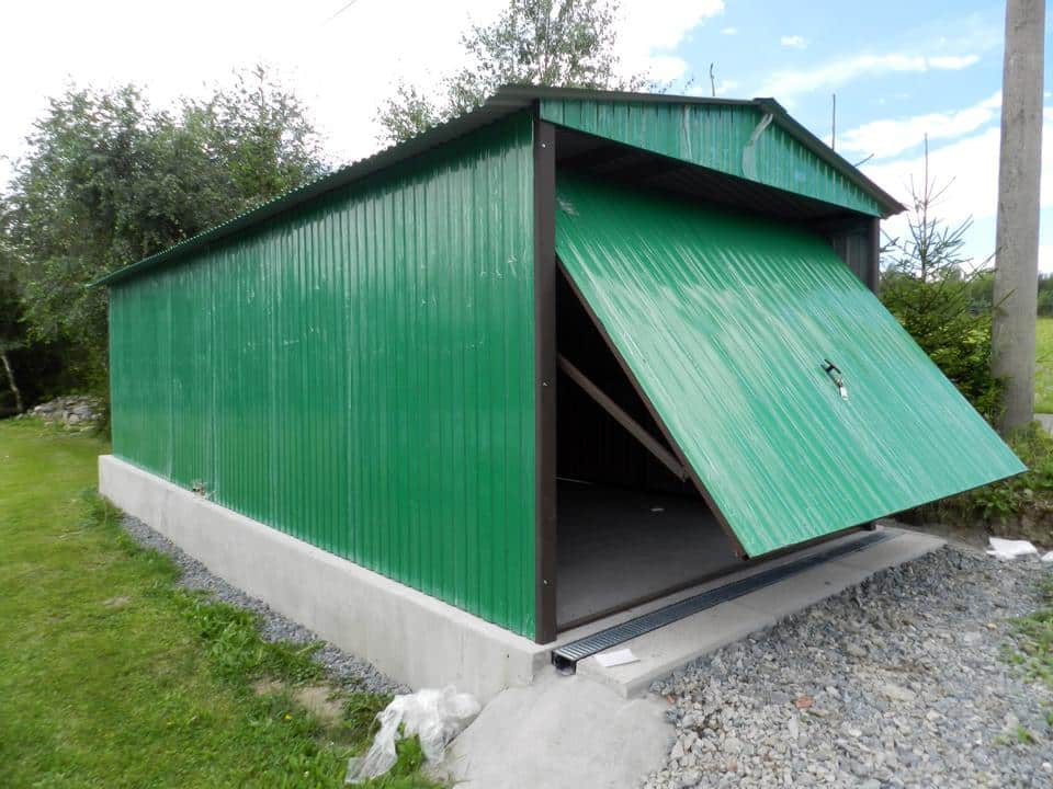Plechová garáž 3x6 m - zelená