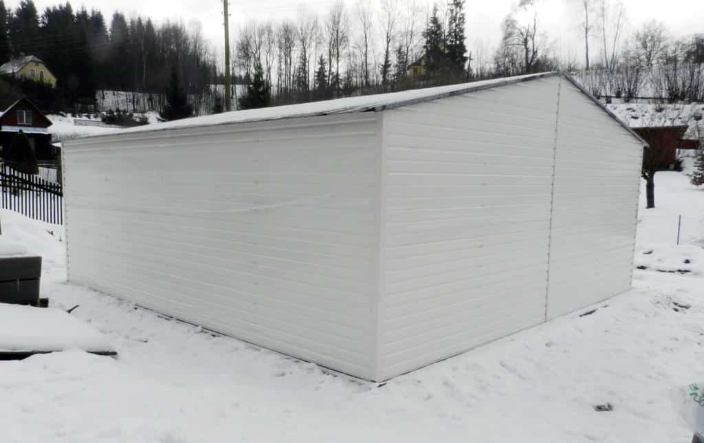 Plechová garáž 6x6 m - bílá