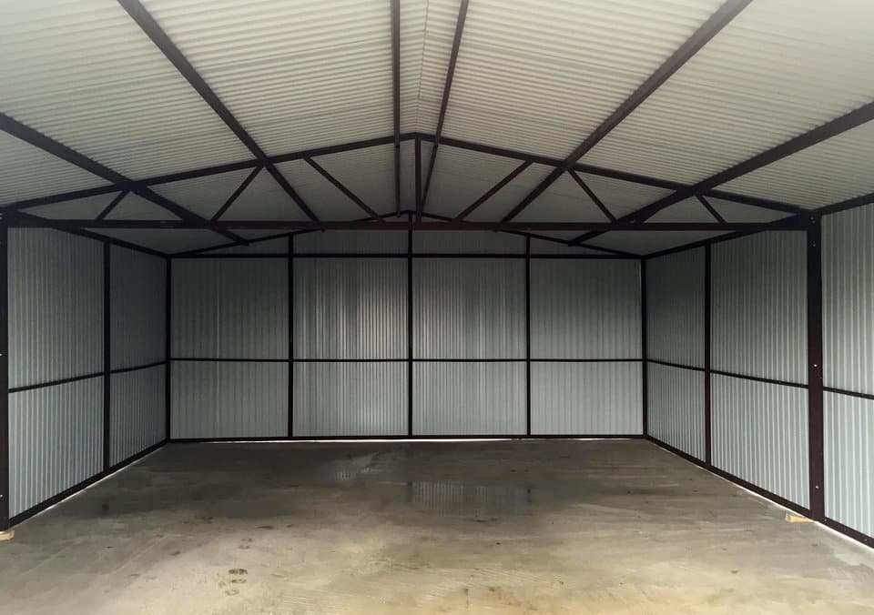 Plechová montovaná garáž 6×8 - béžová