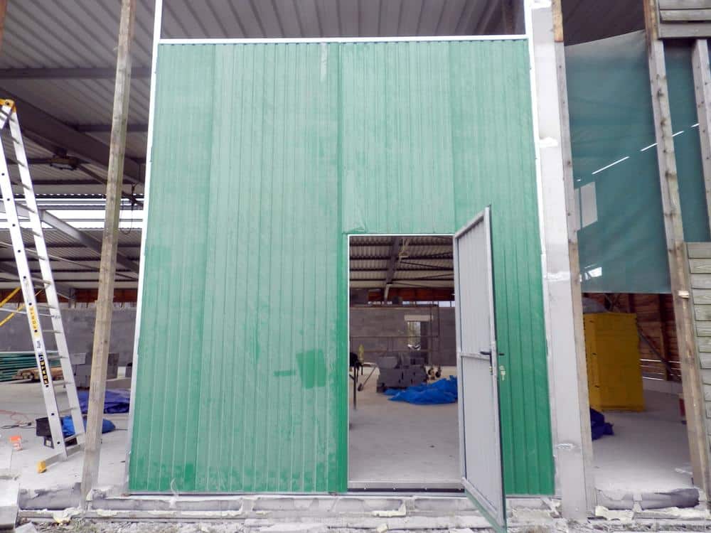 Garážová vrata 3,5×4 m - zelená