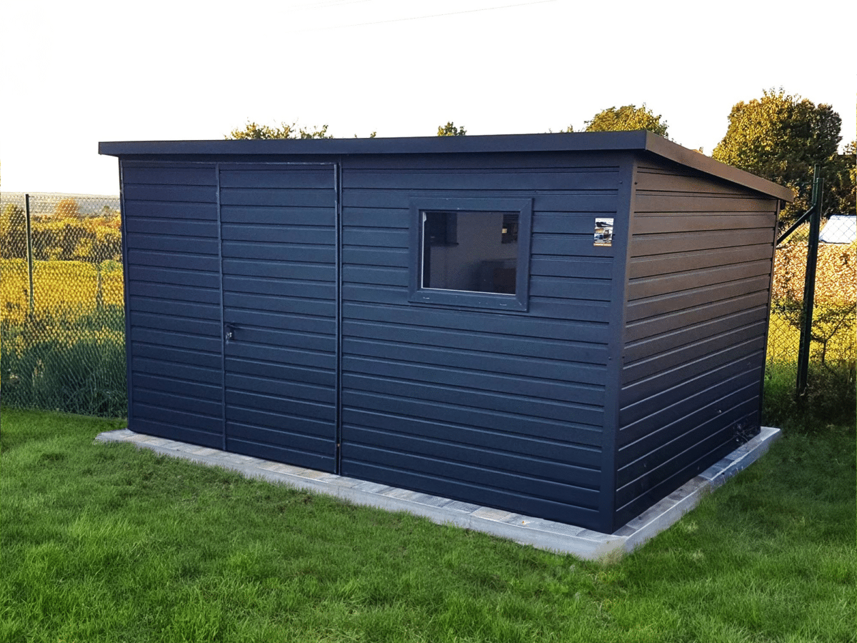2 - Domek ogrodowy 4x3 m – ciemny grafit matowy