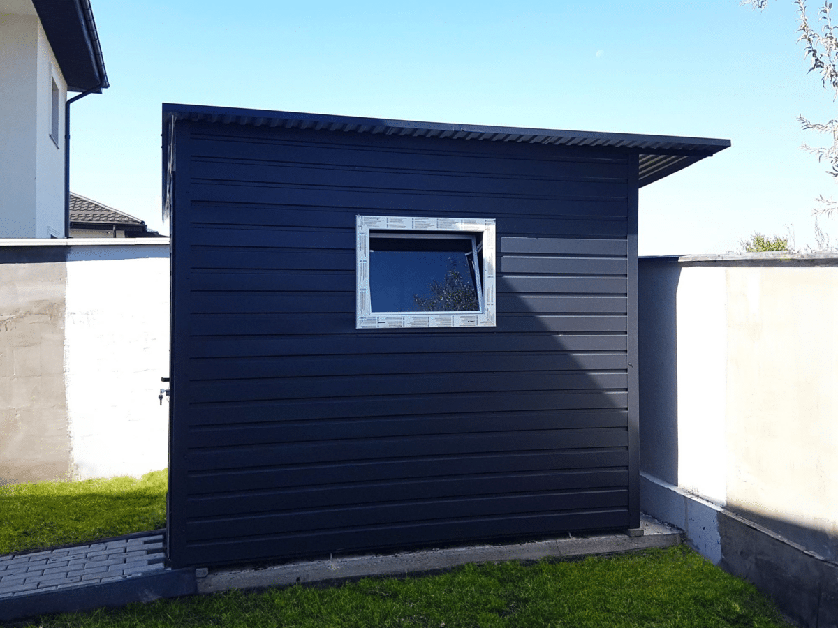10 - Domek ogrodowy 2,2x2,7 m – ciemny grafit matowy
