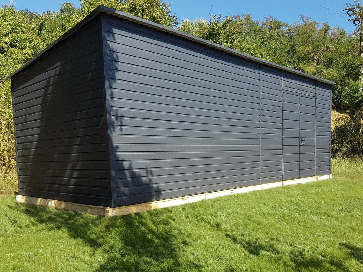3 - Domek ogrodowy 7x3 m – ciemny grafit matowy