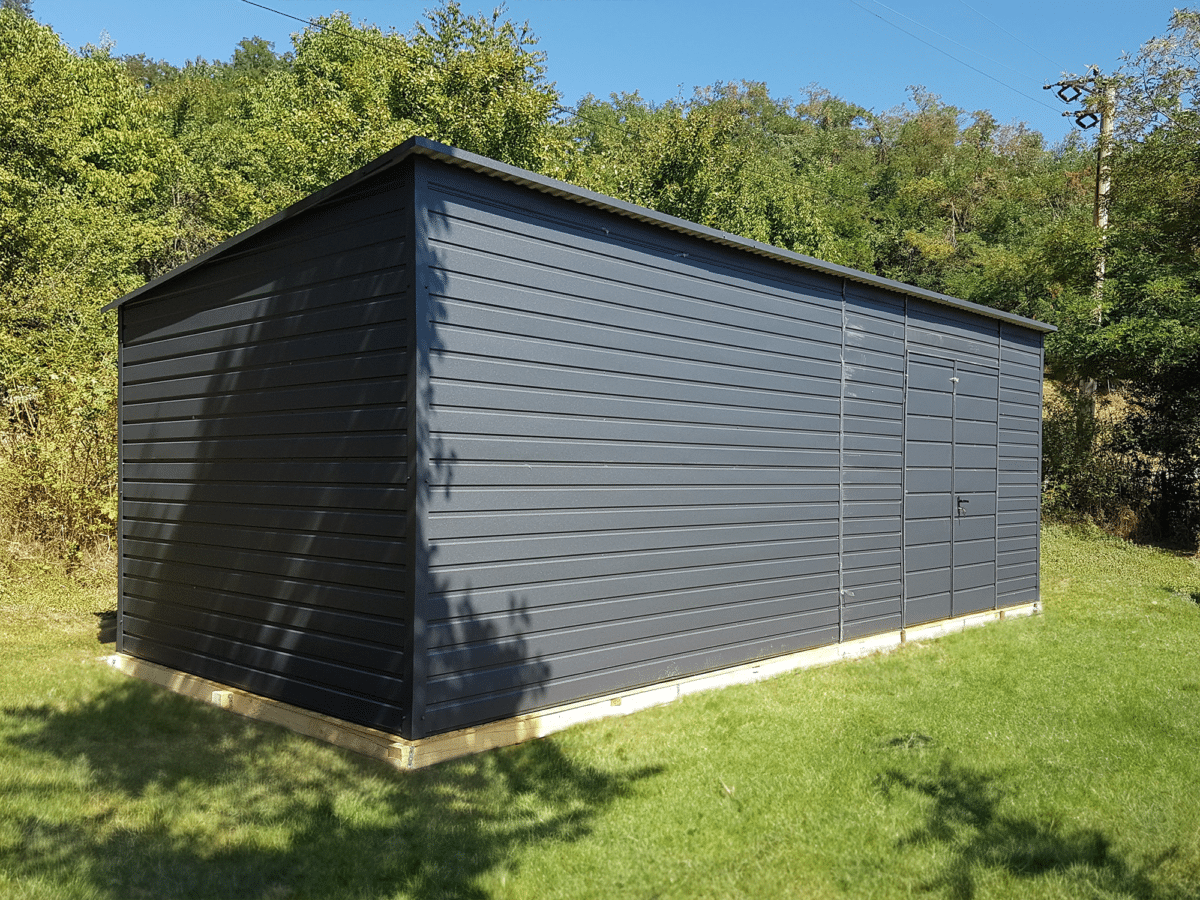 5 - Domek ogrodowy 7x3 m – ciemny grafit matowy